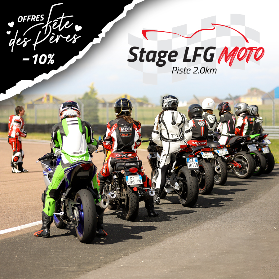 Stage de pilotage Moto 1 Jour - Piste 2km - 3h mini. de roulage